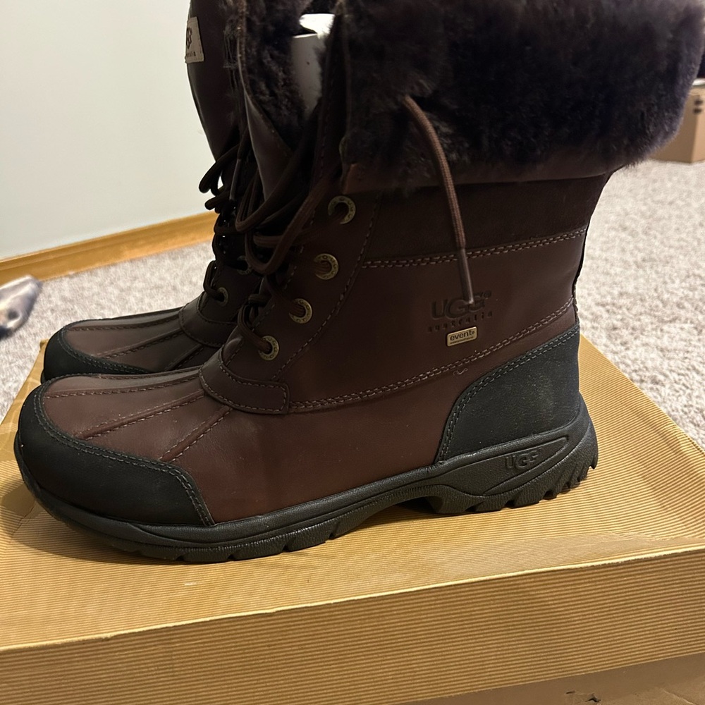 UGG Dark Brown Leather “Butte” Boots